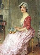 Charles-Amable Lenoir The Seamstress oil painting reproduction